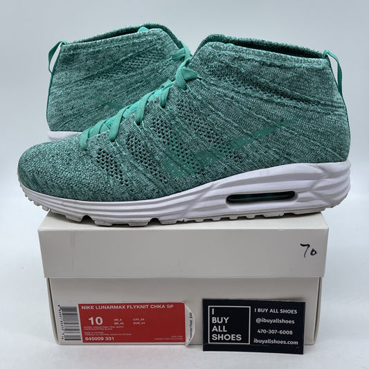 Size 10 - Nike Lunar Max Flyknit Chukka SP Blue White Suede (645009-331)