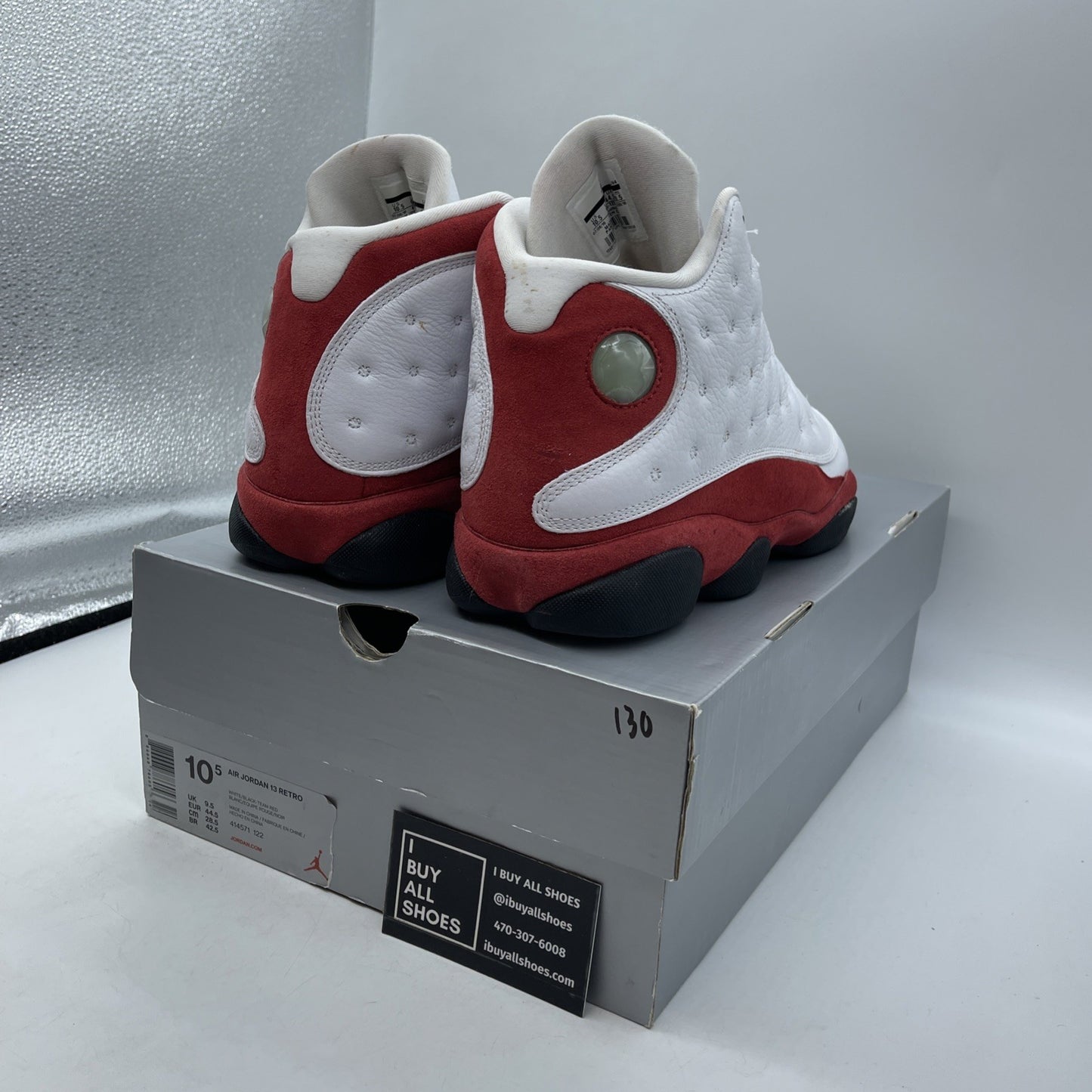 Size 10.5 - Jordan 13 Retro Chicago Red White Suede Leather (414571-122)