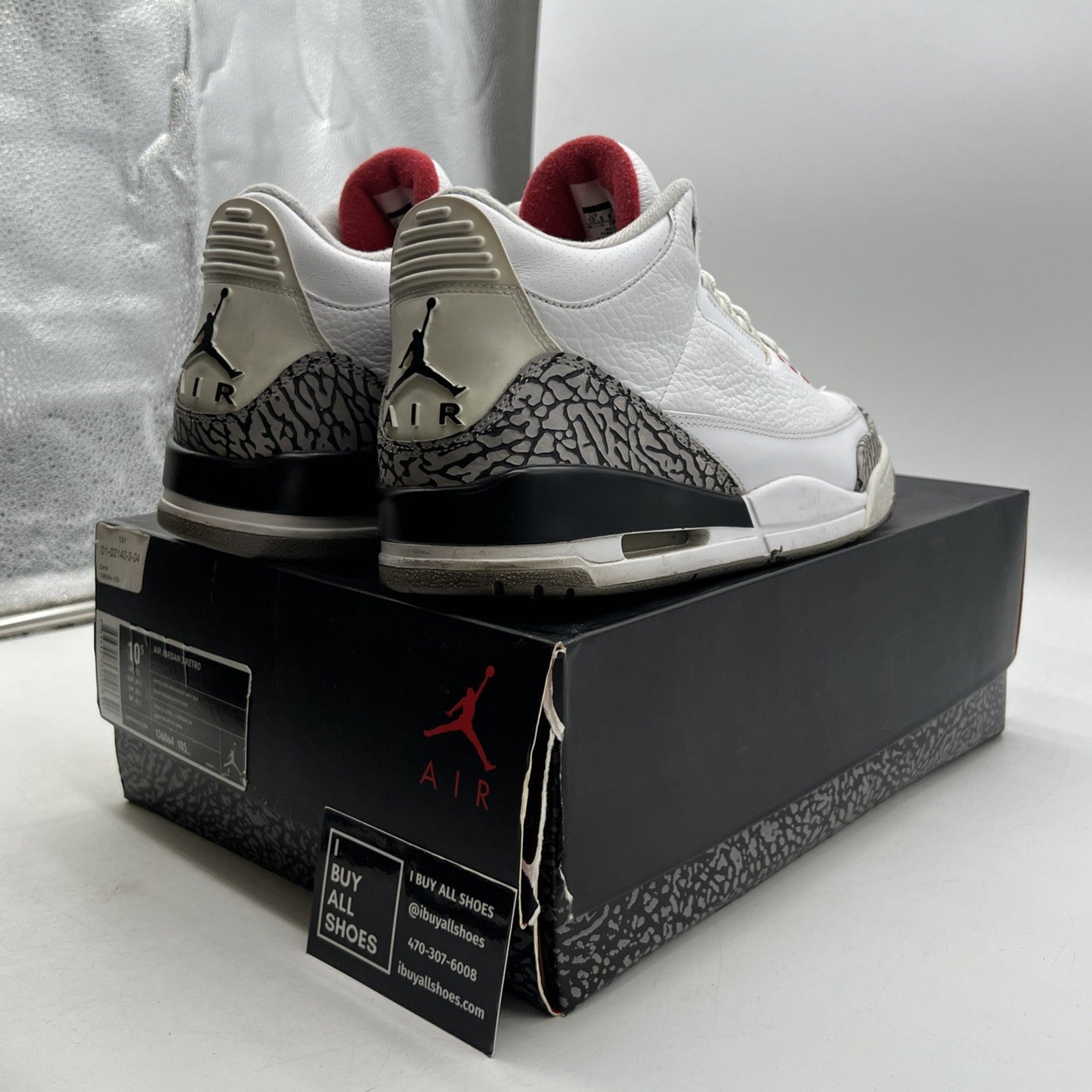 Size 10.5 - Air Jordan 3 Retro Mid White Cement Reimagined (136064-105)