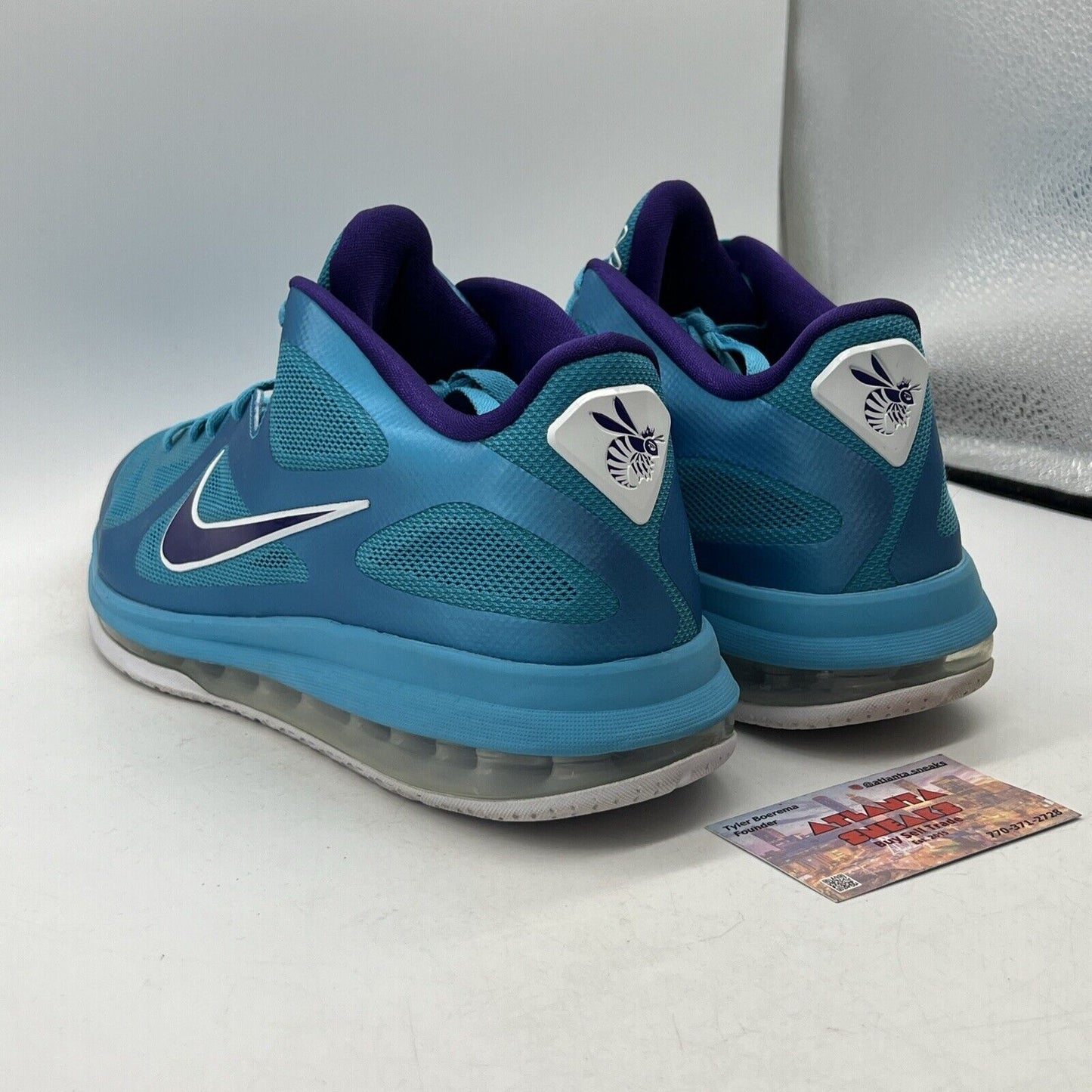 Size 13 - Nike LeBron 9 Low Summit Lake Hornets Purple (510811-400)