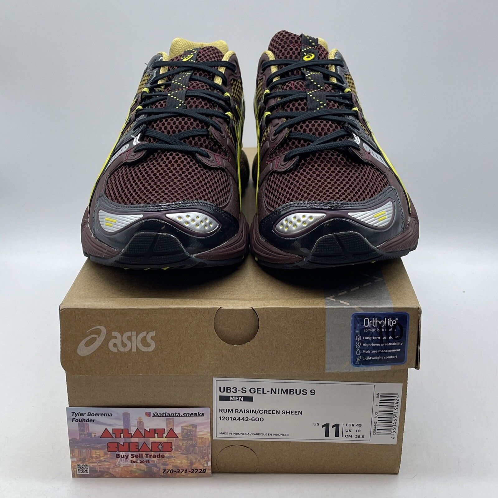 Size 11 - ASICS Kiko Kostadinov x UB3-S Gel Nimbus 9 Rum Raisin (1201A442-600)