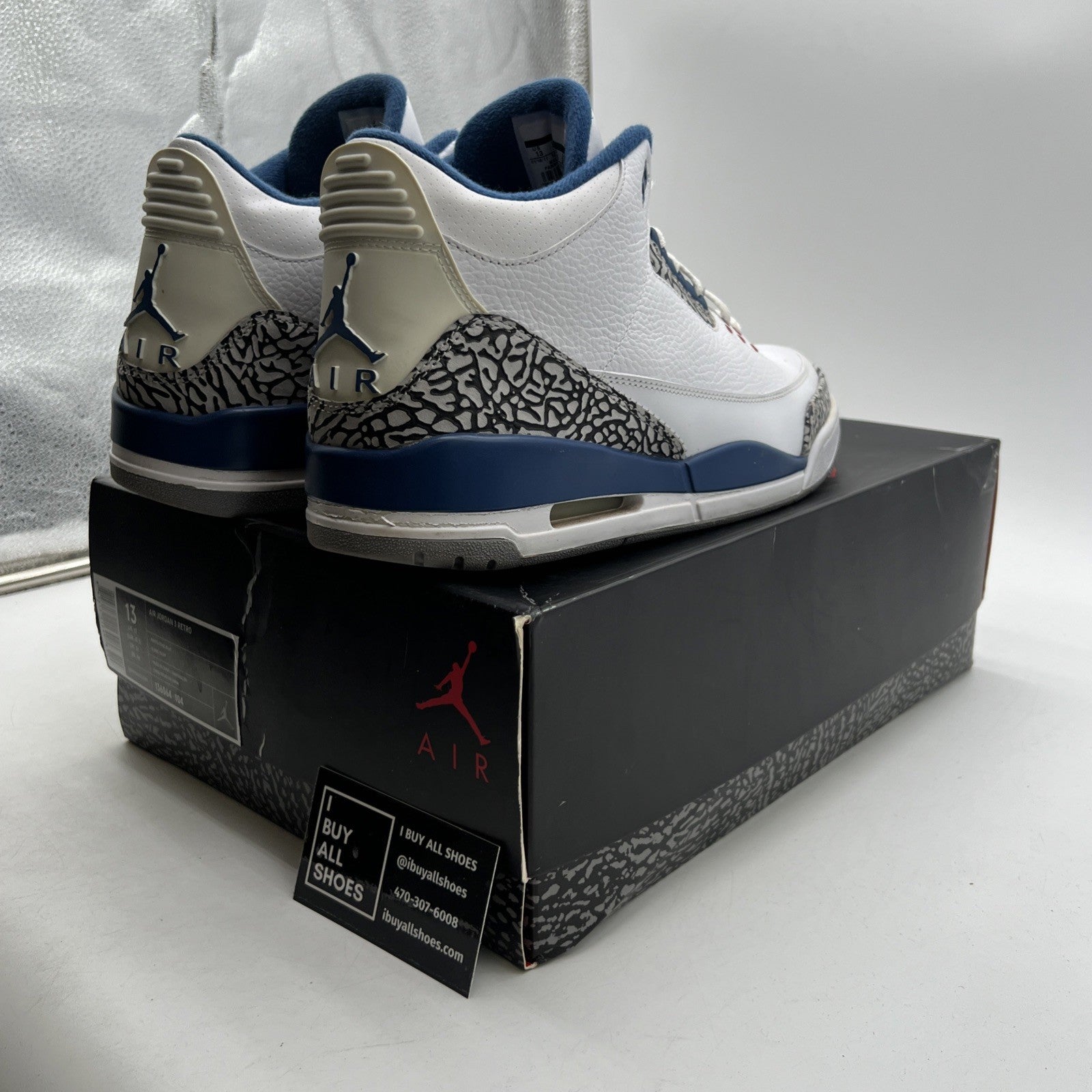 Size 13 - Air Jordan 3 Retro 2011 True Blue (136064-104)