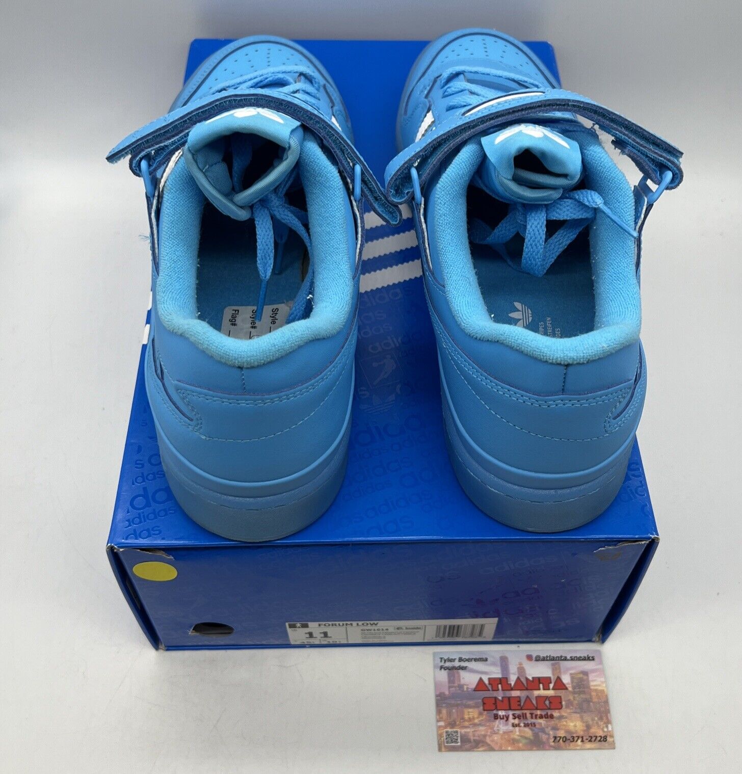 Size 11 - adidas Forum Low Sky Rush Blue White Leather (GW1614)