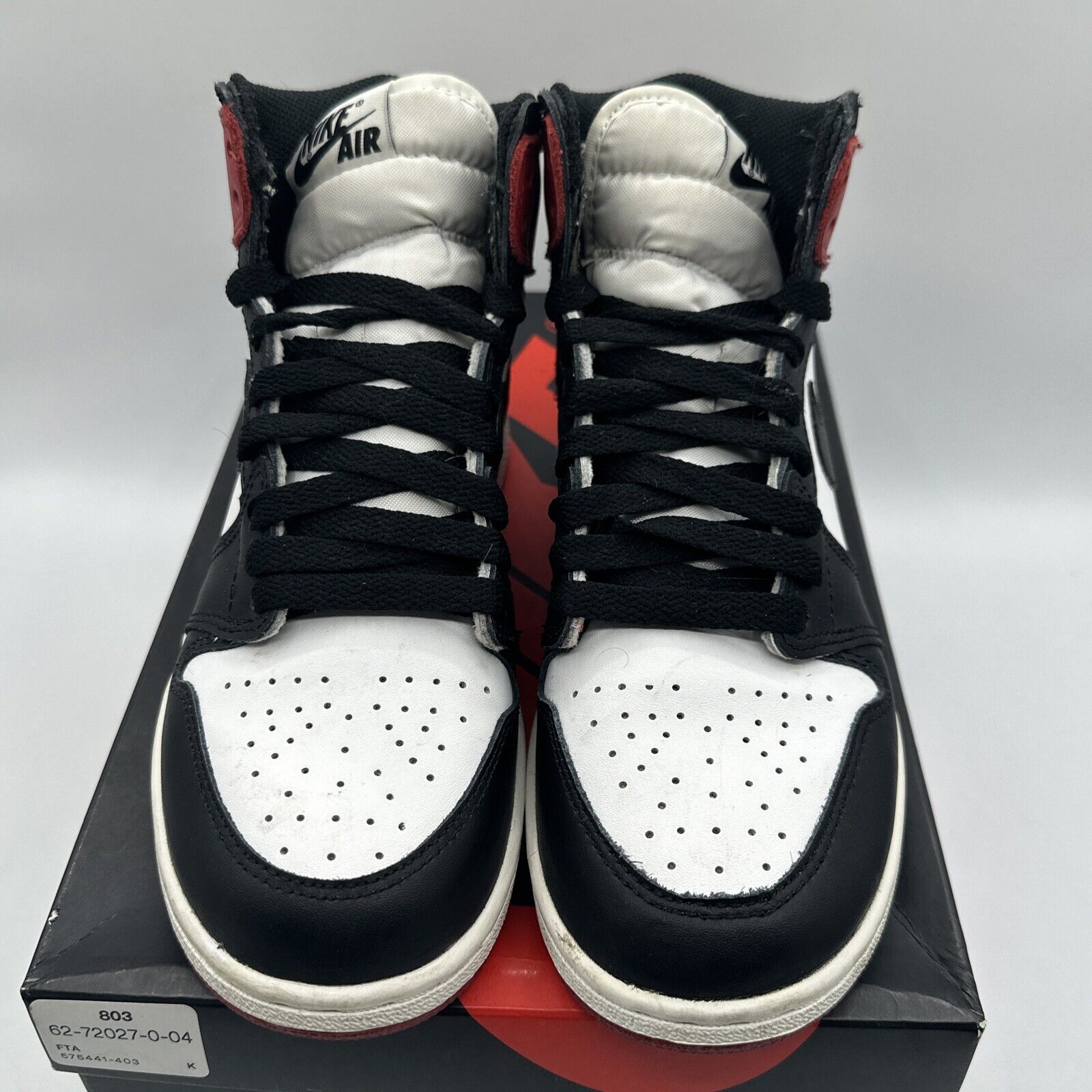 Jordan 1 Retro High OG Black Toe 2016 Size 5Y *VNDS, NO BOX* CIean