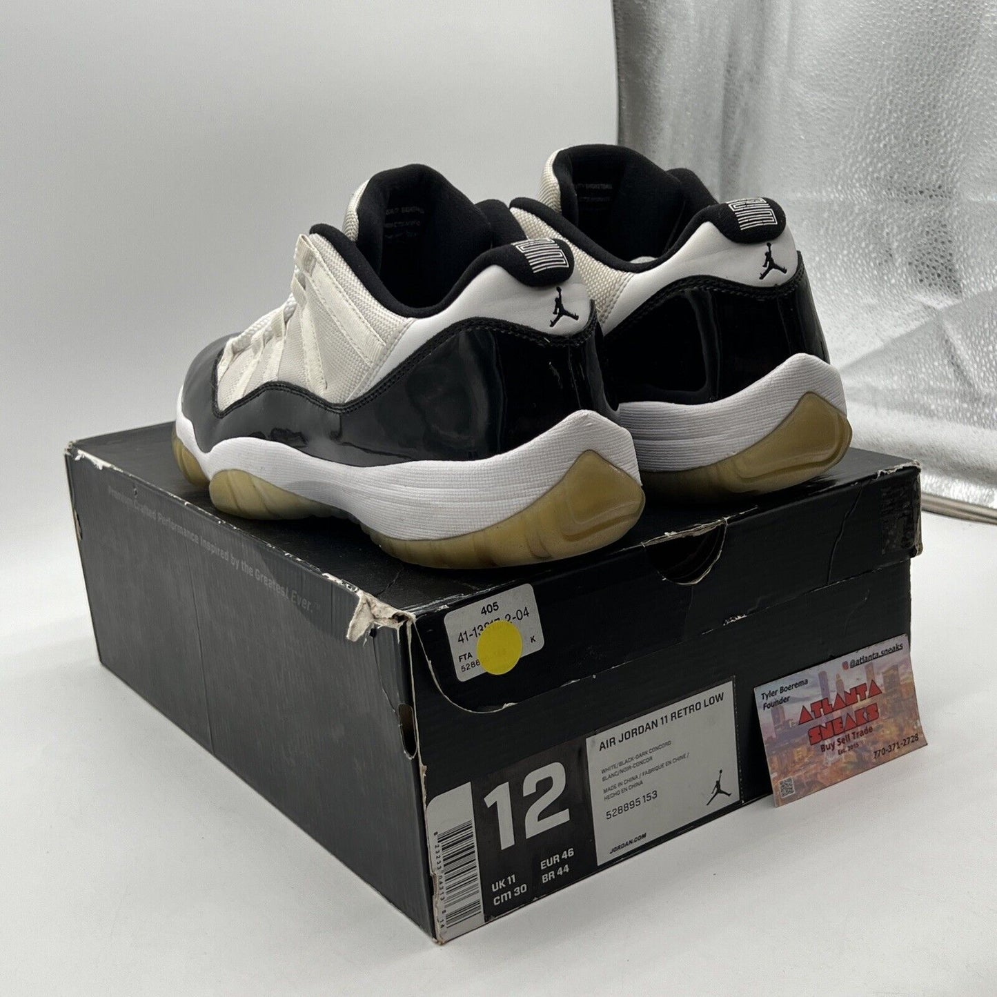 Size 12 - Air Jordan 11 Retro Low Concord Black White (528895-153)