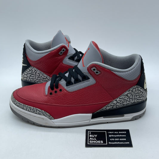 Size 12 - Jordan 3 Retro SE Mid Unite Grey Red Leather Suede (CK5692-600)