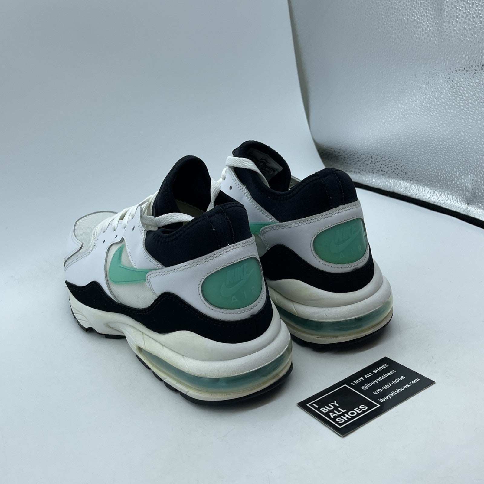 Size 13 - Nike Air Max 93 Dusty Cactus White Black Suede Leather (306551-103)