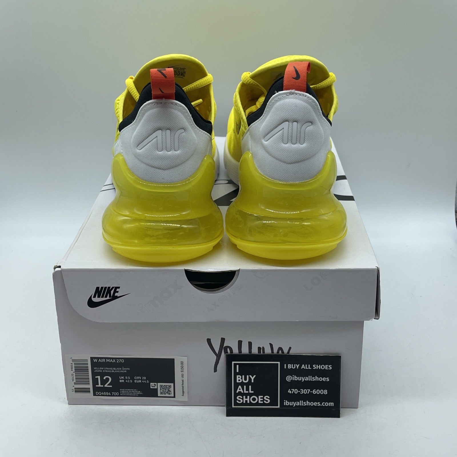 Size 12 - Nike Air Max 270 Yellow Strike (DQ4694-700)