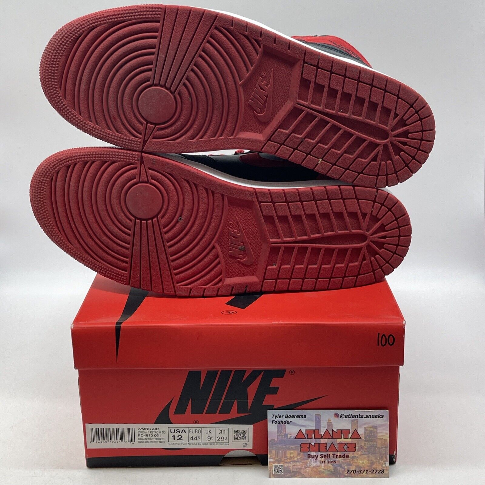 Size 12 W - Air Jordan 1 Retro OG 2023 High Satin Bred Red Black (FD4810-061)