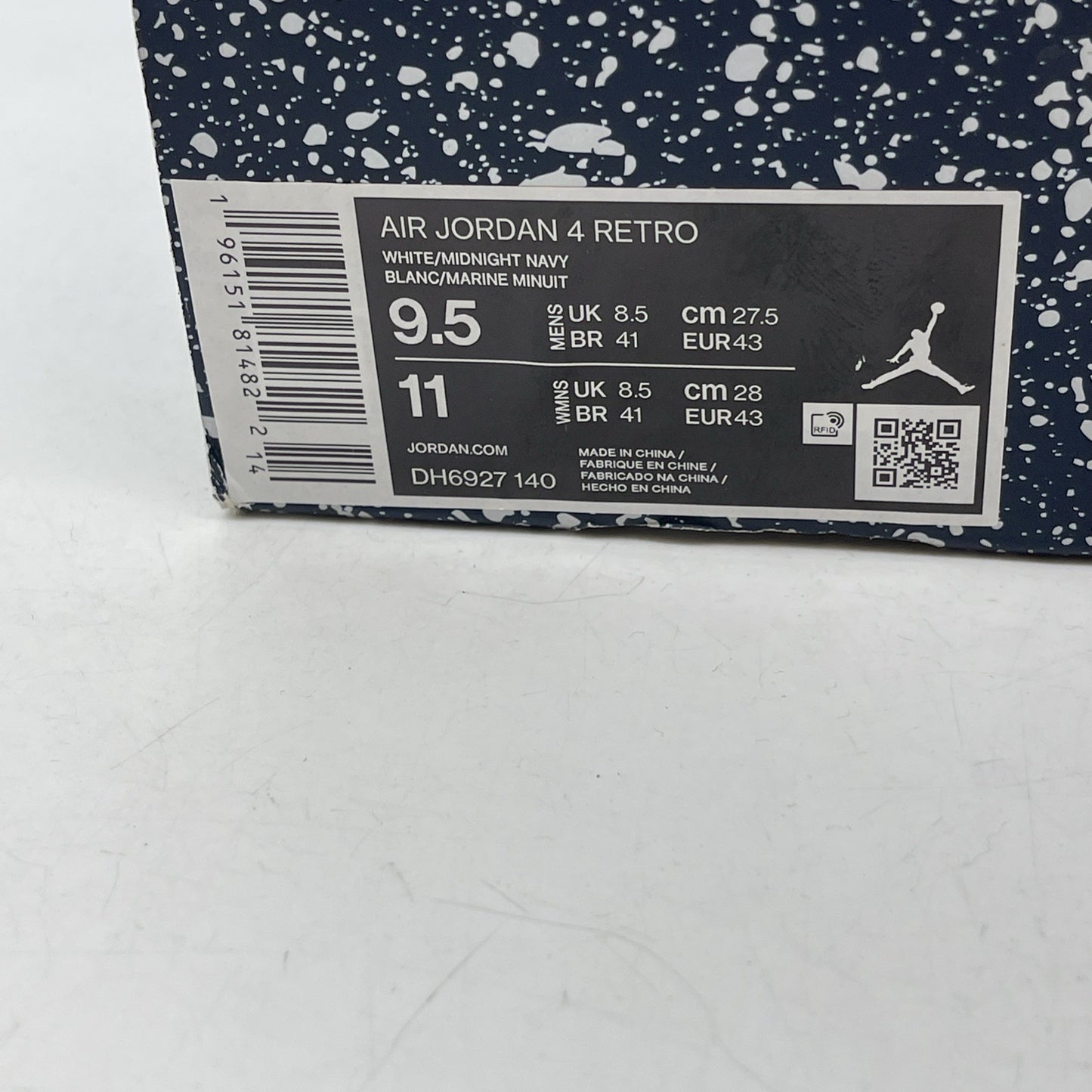 Size 9.5 - Jordan 4 Retro Mid Midnight Navy White Grey Leather (DH6927-140)