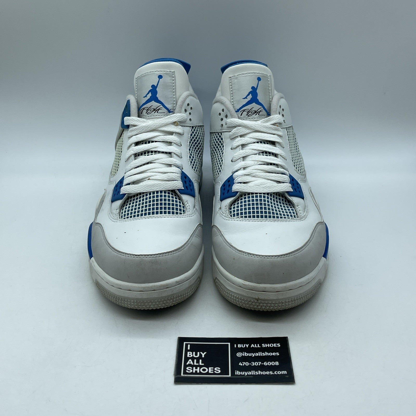 Size 13 - Air Jordan 4 Retro 2024 Military Blue Grey White Suede (308497-105)