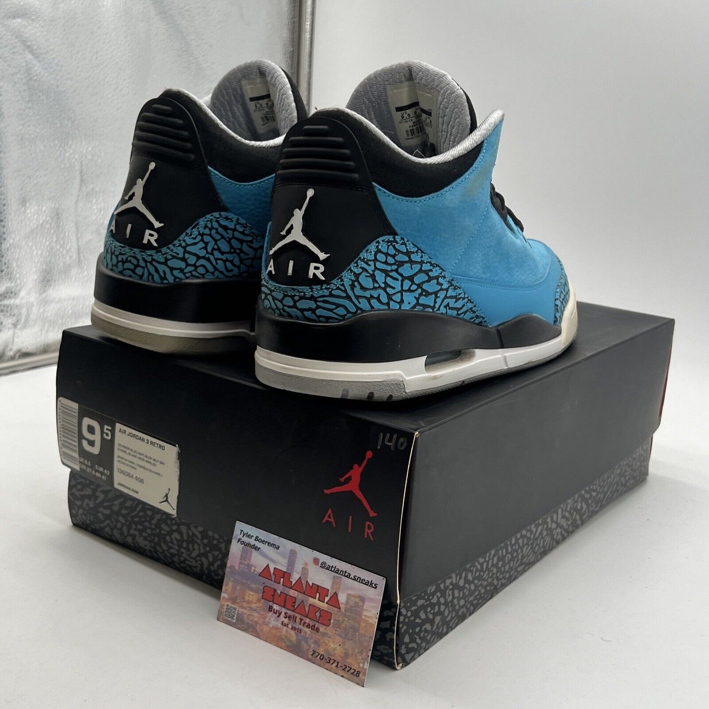 Size 9.5 - Air Jordan 3 Retro Powder Blue (136064-406)