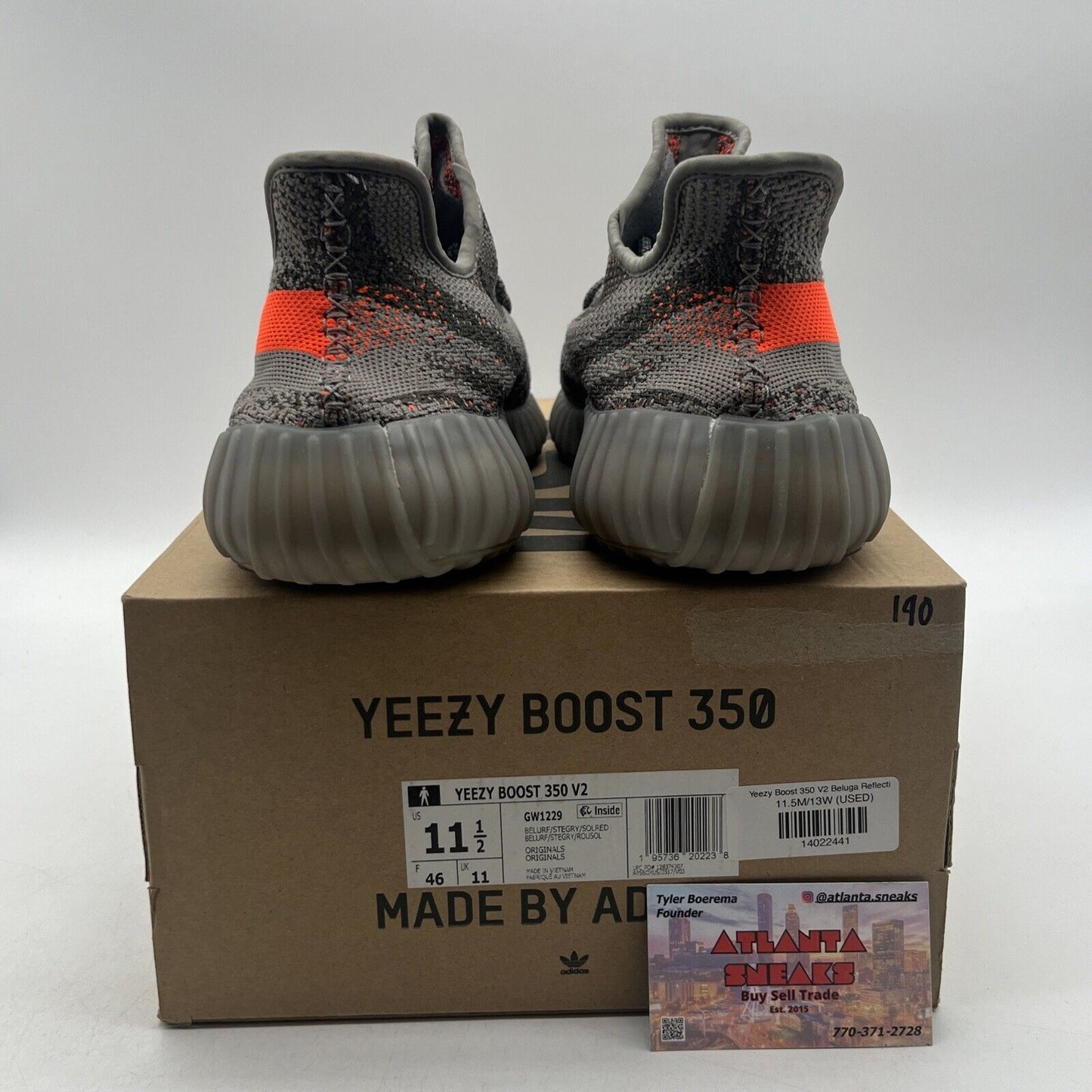 Size 11.5 - adidas Yeezy Boost 350 V2 Low Beluga Reflective Grey Orange (GW1229)