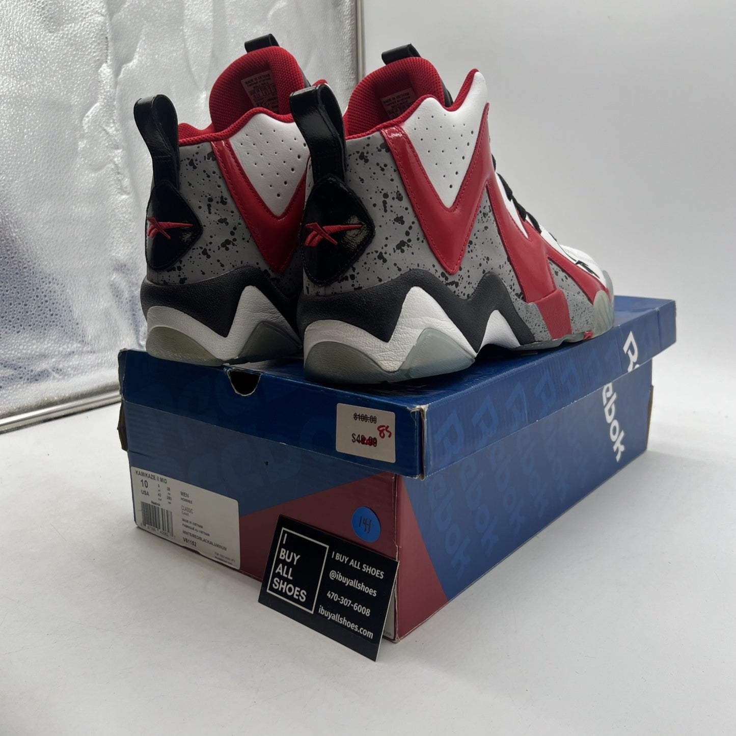 Size 10 - Reebok Kamikaze 2 Cement (V61152)