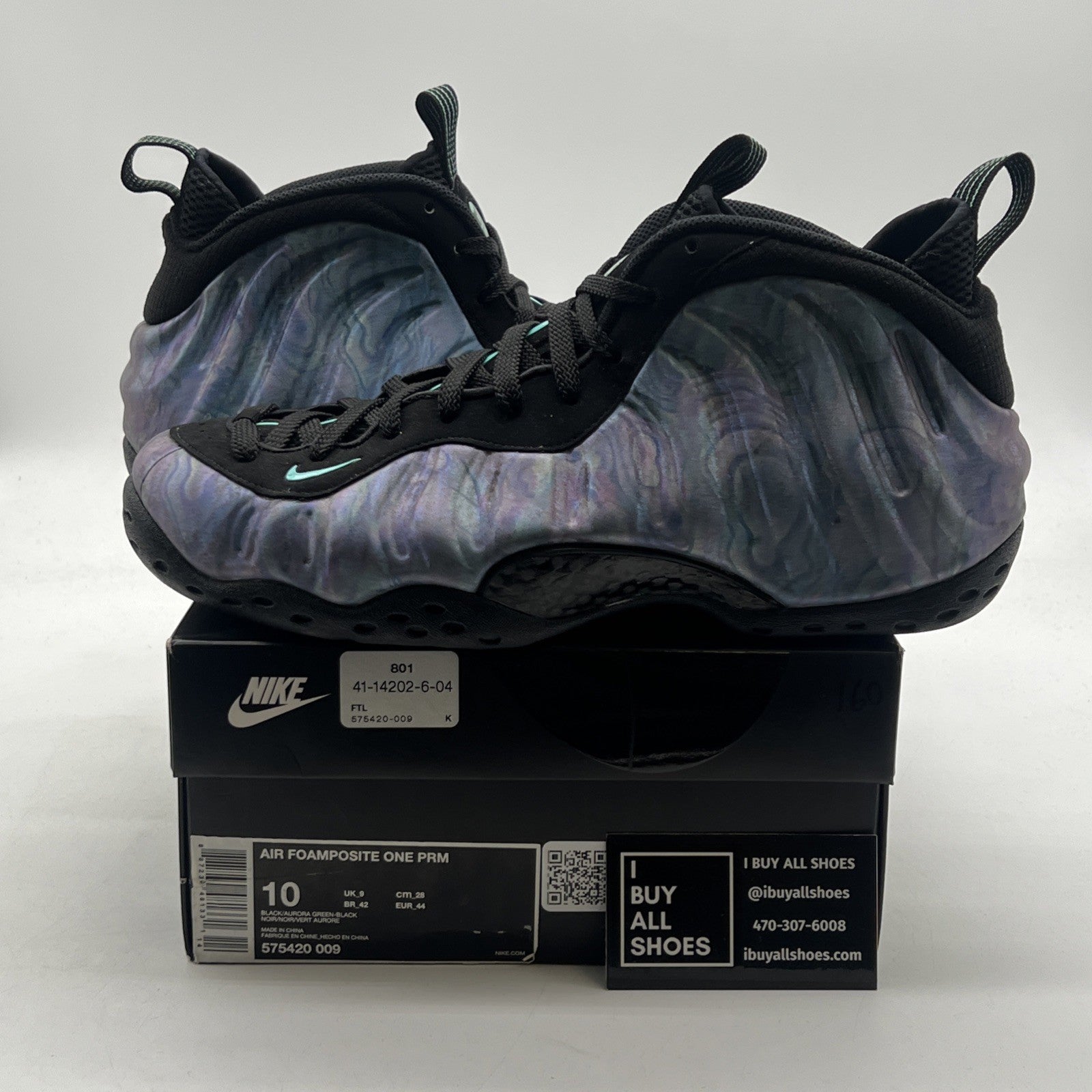 Size 10 - Nike Air Foamposite One Premium Abalone (575420-009)