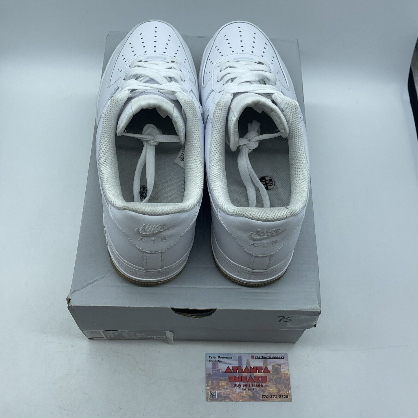 Size 10.5 - Nike Air Force 1 Low White Gum Brown Leather (DJ2739-100)