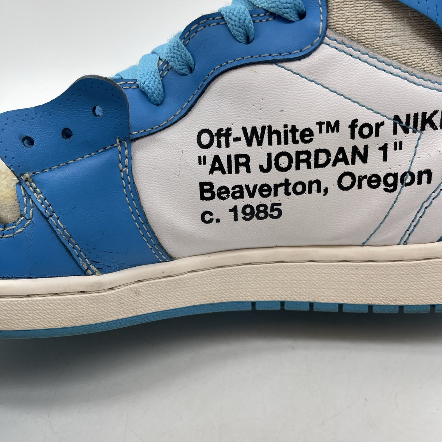 Size 12 - Jordan 1 Retro OG x Off-White High UNC Blue White Grey (AQ0818-148)