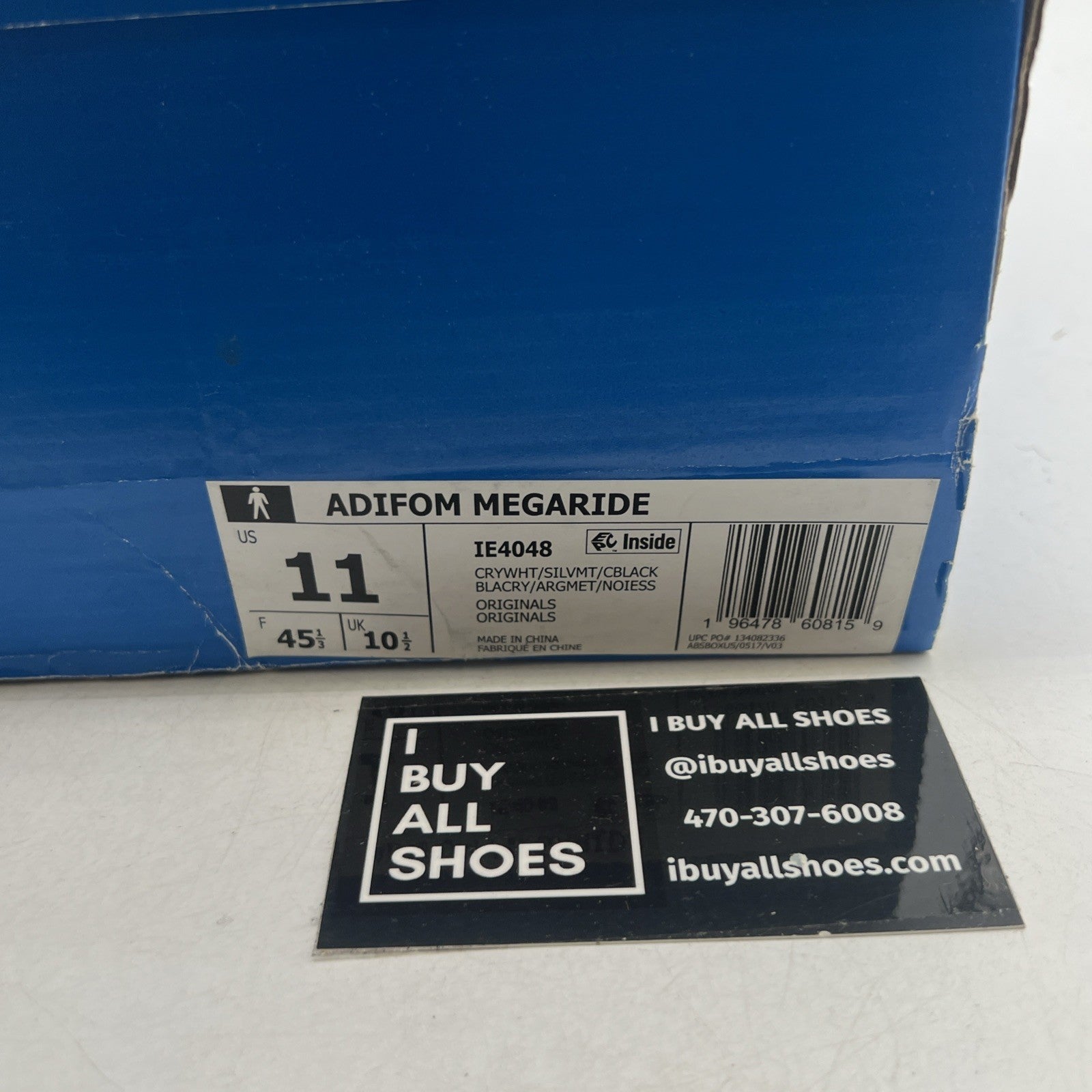 Size 11 - Adidas adiFOM Megaride Crystal White (IE4048)