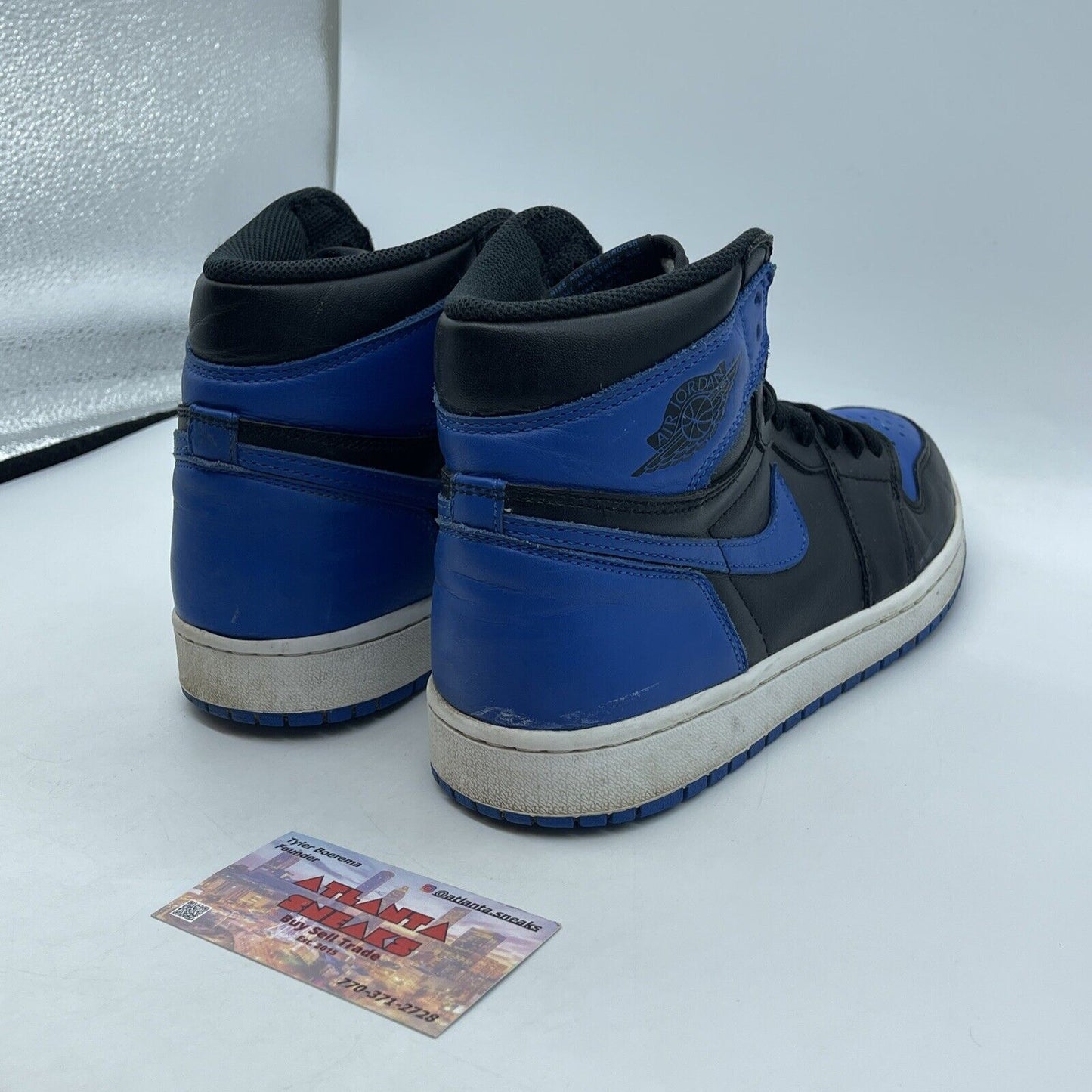 Size 8.5 - Jordan 1 Retro OG High Royal White Black Blue Leather (555088-007)