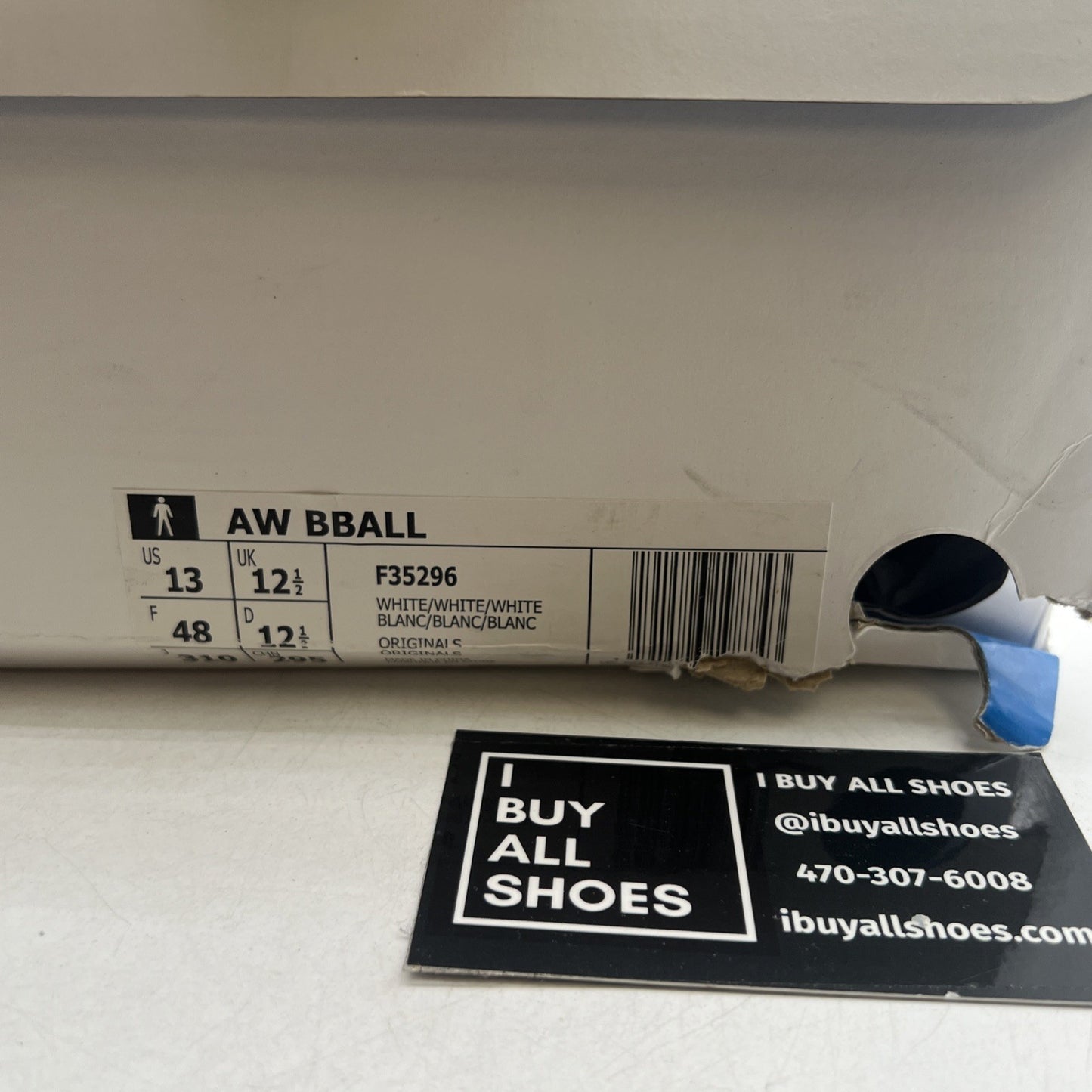 Size 13 - Adidas Alexander Wang x Bball Triple White (F35296)