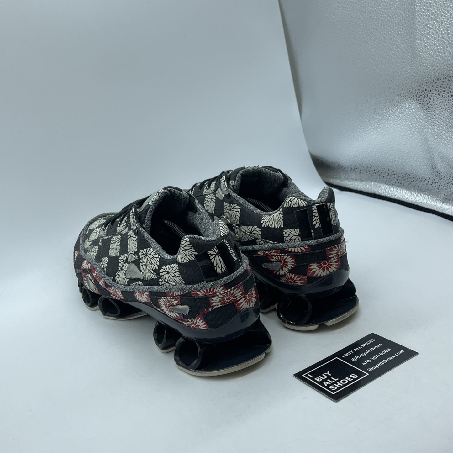Size 13 - adidas Raf Simons Bounce Black White Red Suede Leather (B24080)