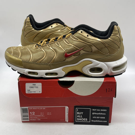 Size 12 - Nike Air Max Plus QS Metallic Gold Suede Leather (903827-700)