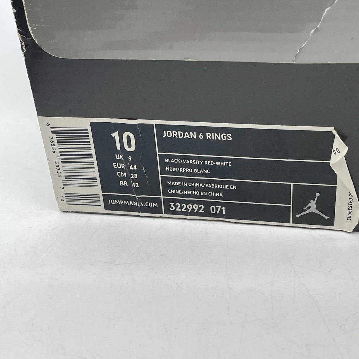 Size 10 - Air Jordan 6 Rings 2013 Bred (322992-071)