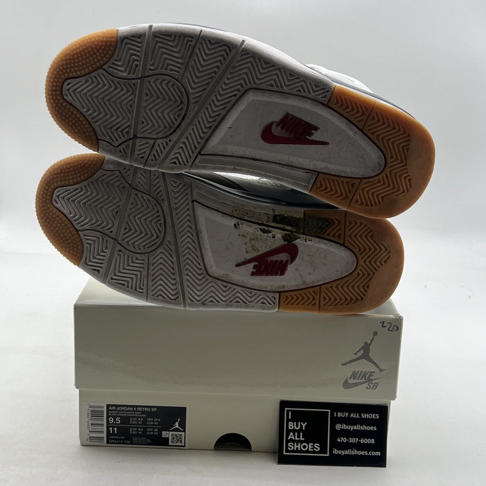 Size 9.5 - Nike SB x Air Jordan 4 Retro SP Navy (DR5415-100)