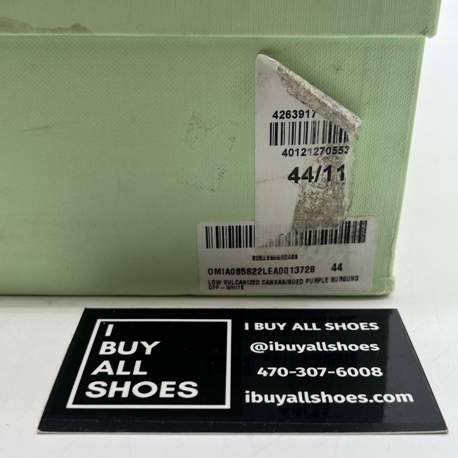 Size 44 - Off-White Women's  Vulcanized Low Canvas Shoes Violet/Violet arrow