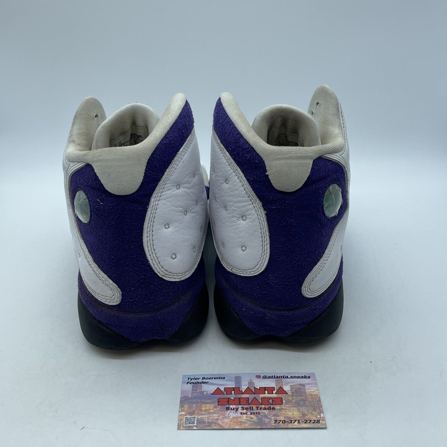 Size 13 - Air Jordan 13 Retro Lakers Purple White Suede Leather (414571-105)