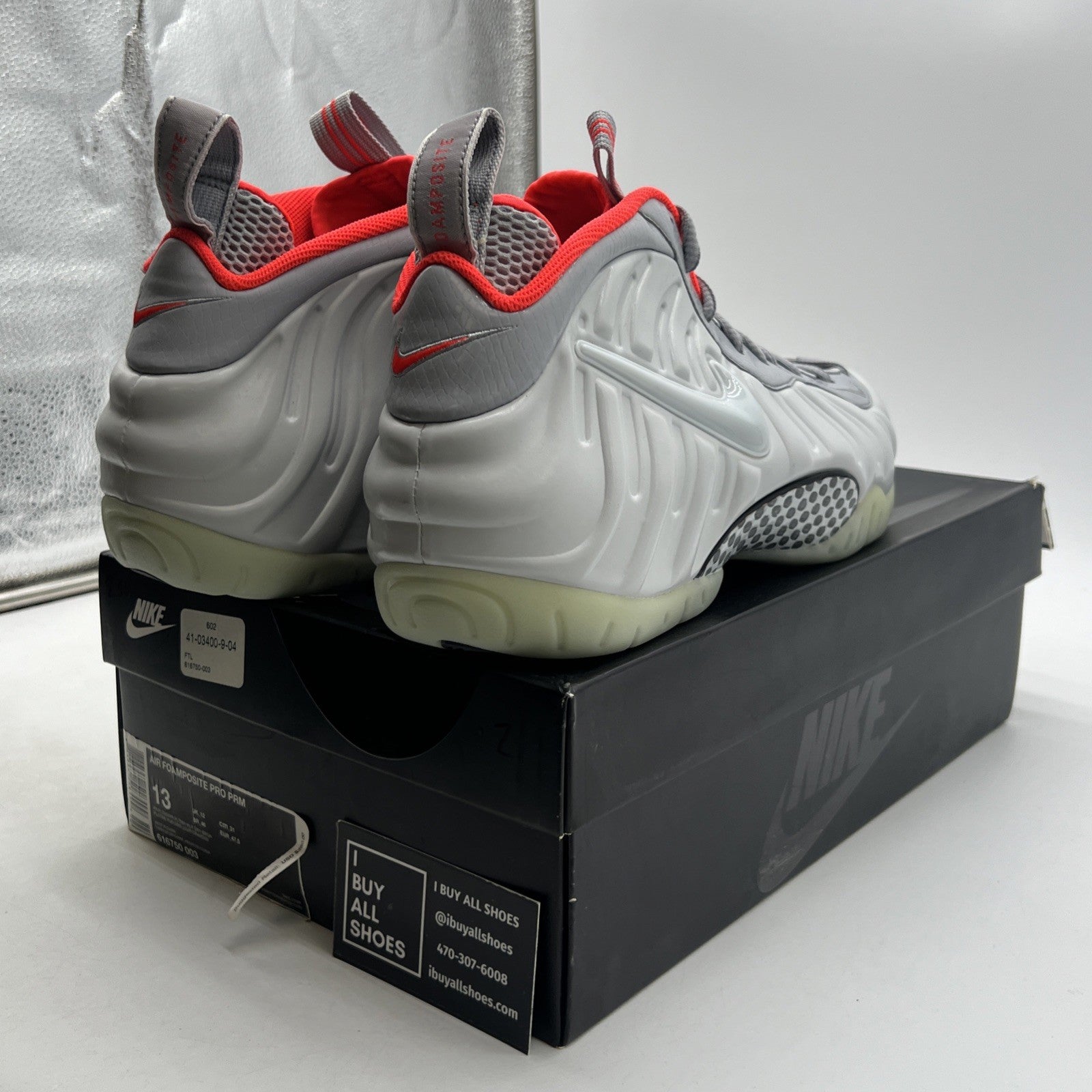 Size 13 - Nike Air Foamposite Pro Premium Pure Platinum (616750-003)