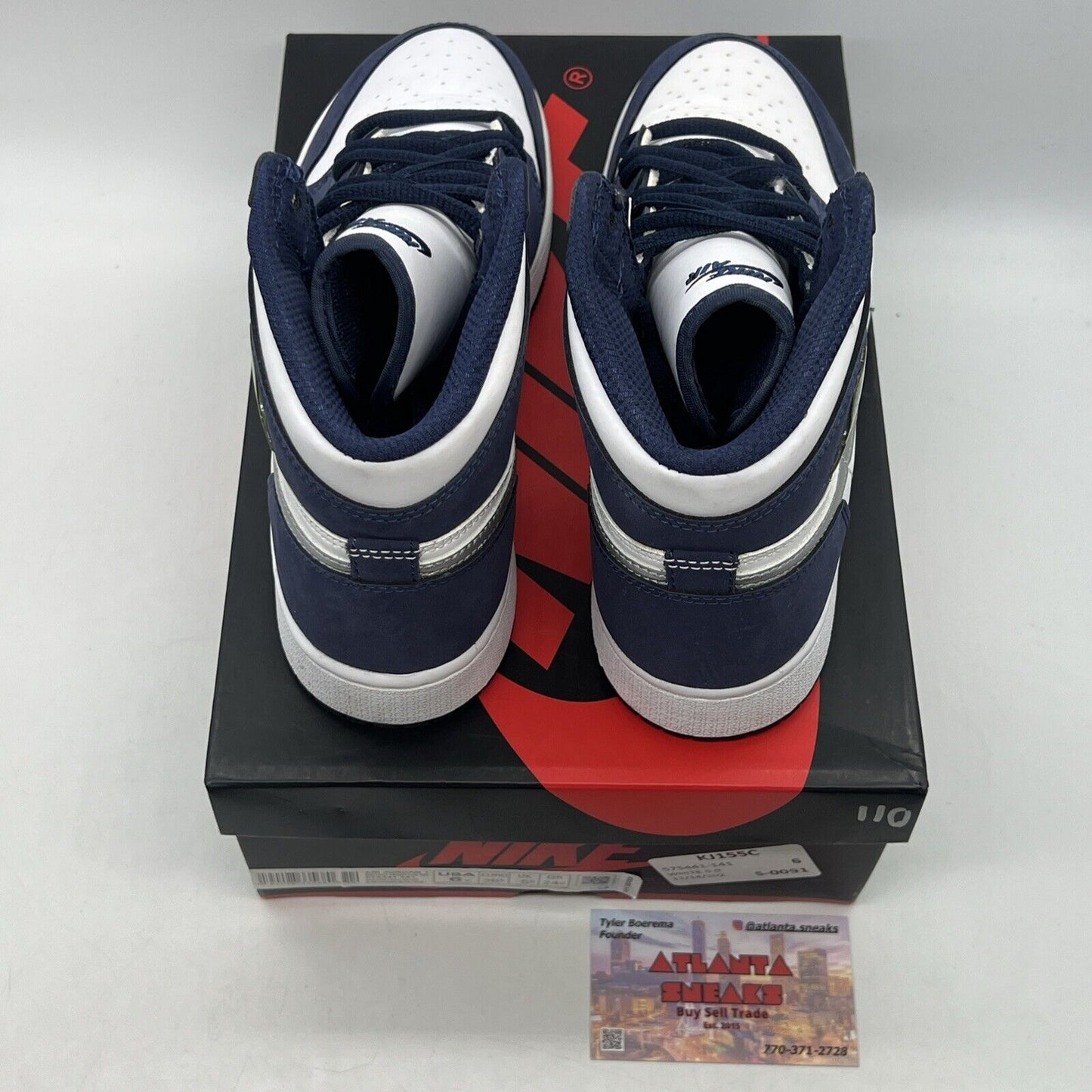 Size 6 - Jordan 1 Retro High CO.JP Midnight Navy White Leather (575441-141)