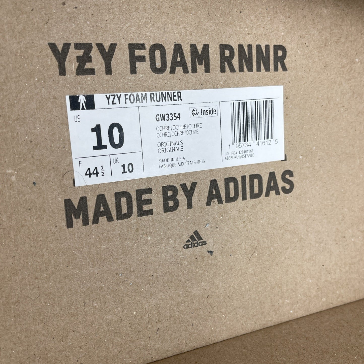 Size 10 - adidas Yeezy Foam RNNR Ochre (GW3354)