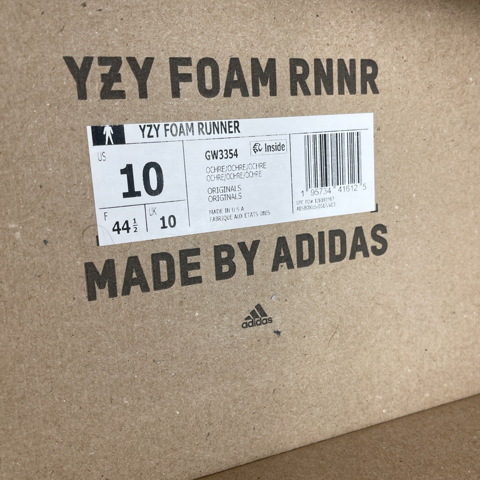 Size 10 - adidas Yeezy Foam RNNR Ochre (GW3354)