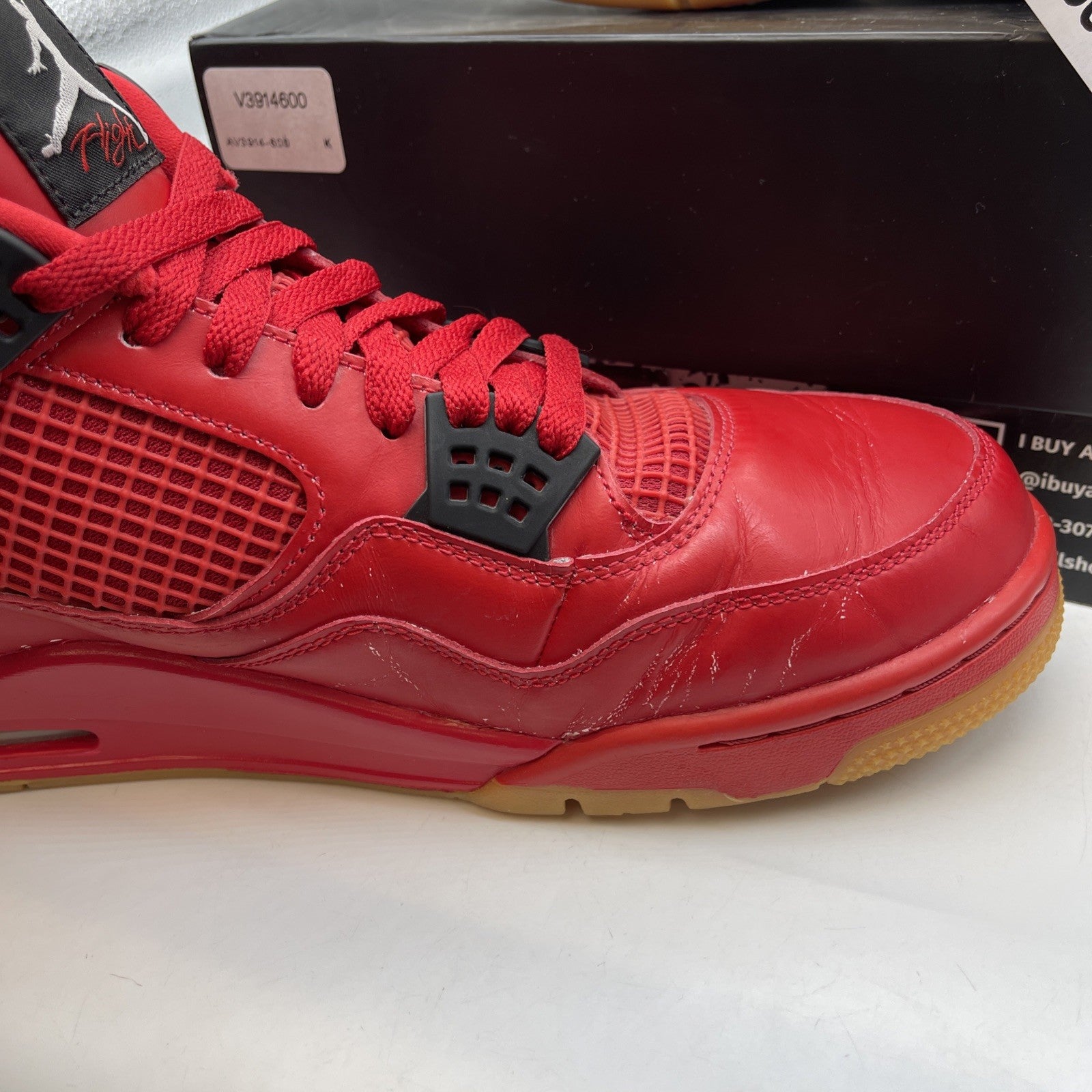 Size 14.5W - Air Jordan 4 Retro NRG Singles Day Red Leather (AV3914-600)