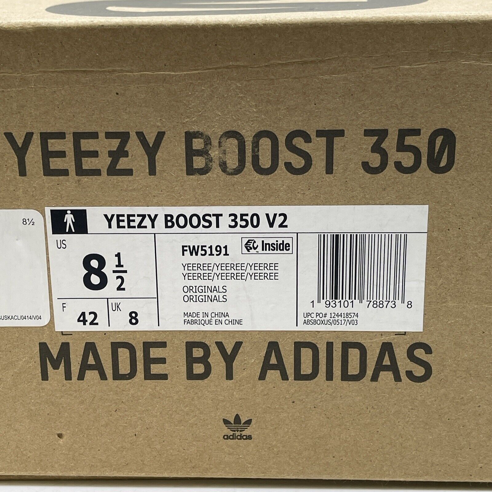 Size 8.5 - adidas Yeezy Boost 350 V2 Yeezreel Non-Reflective (FW5191)