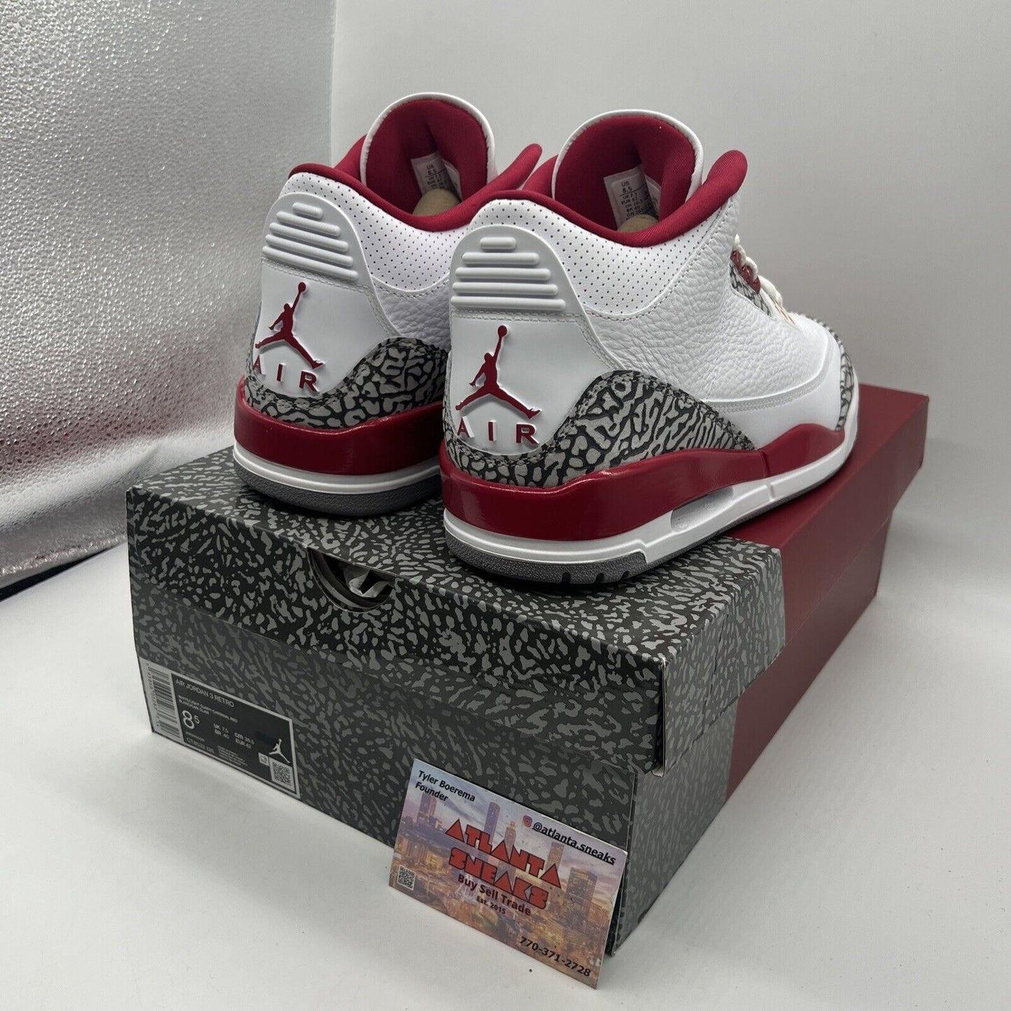 Size 8.5 - Jordan 3 Retro Mid Cardinal Red Brand New Og All Leather DS Sneakers