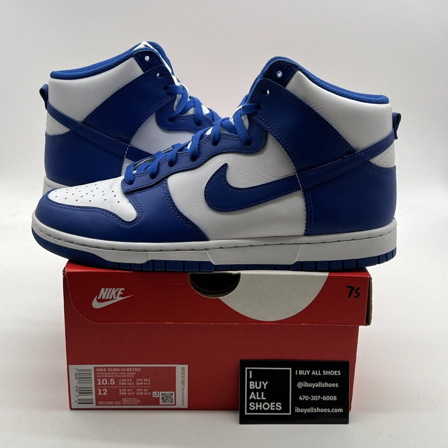 Size 10.5 - Nike Dunk 2021 High Kentucky (DD1399-102)