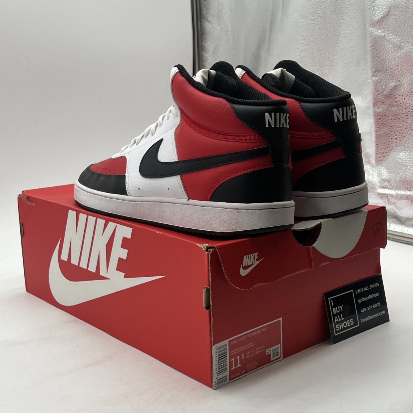 Size 11.5 - Nike Court Vision Mid Satin Red (DM1186-600)