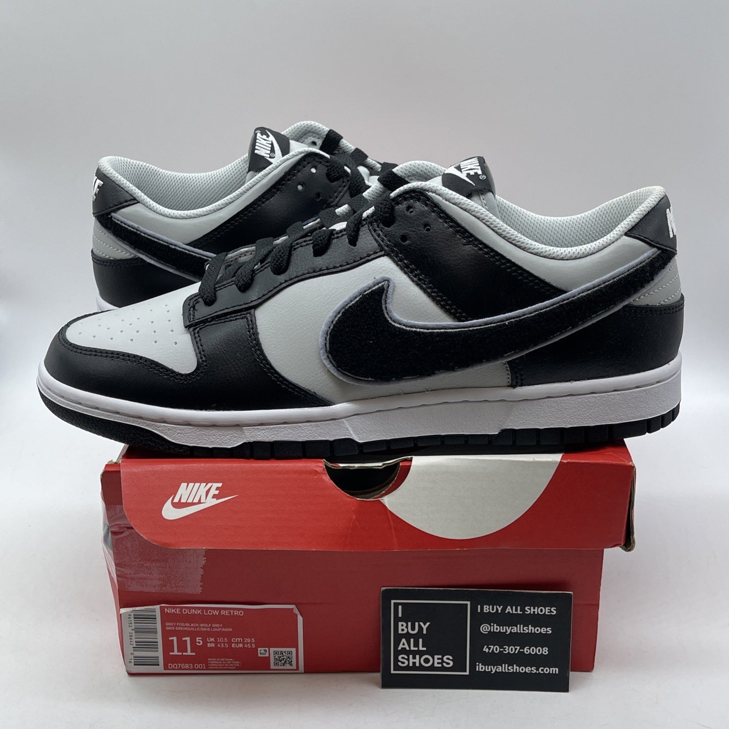 Size 11.5 - Nike Dunk Low Chenille Swoosh - Grand Purple Black (DQ7683-001)