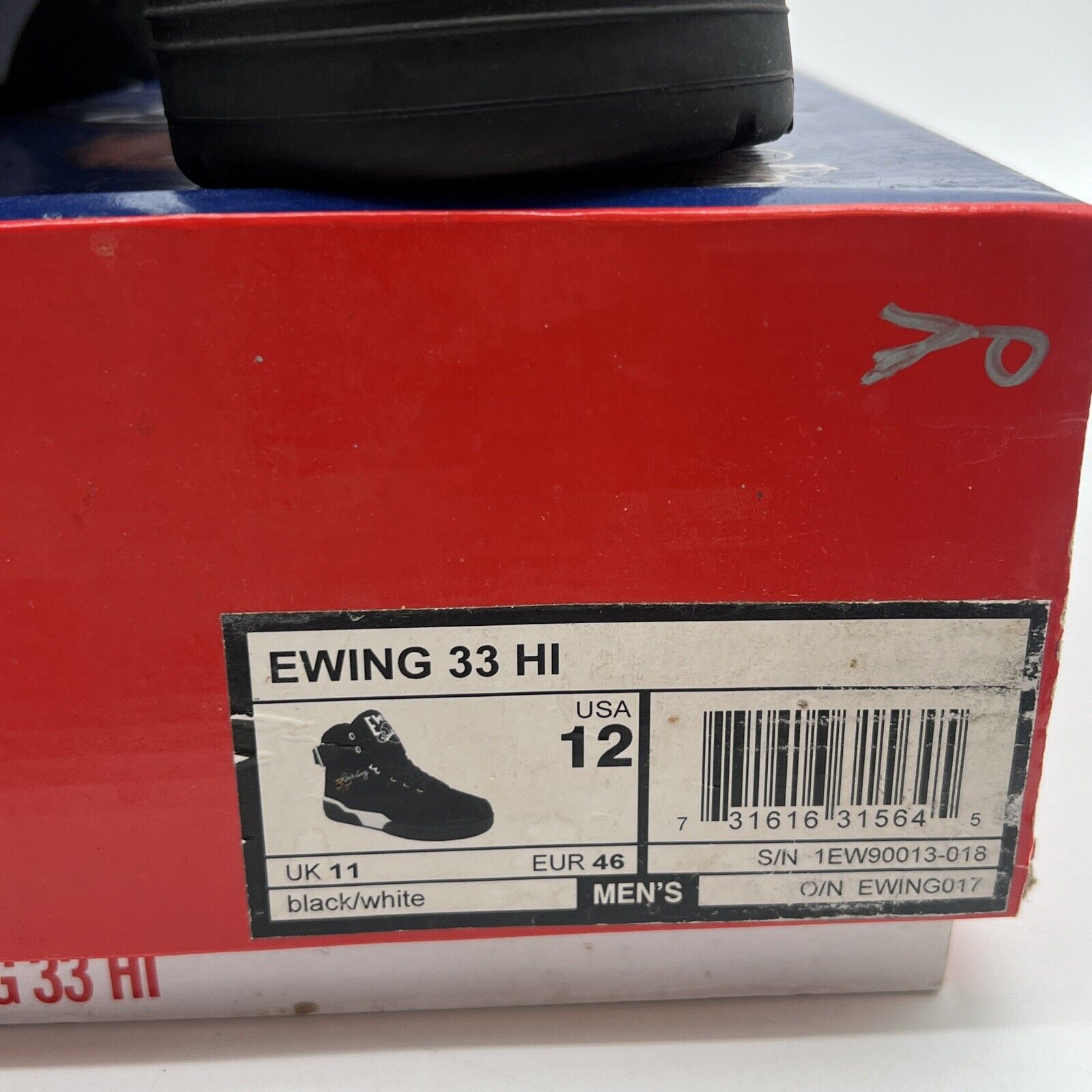 Size 12 - Ewing Athletics 33 Hi Color Black Suede (1EW90013-018)