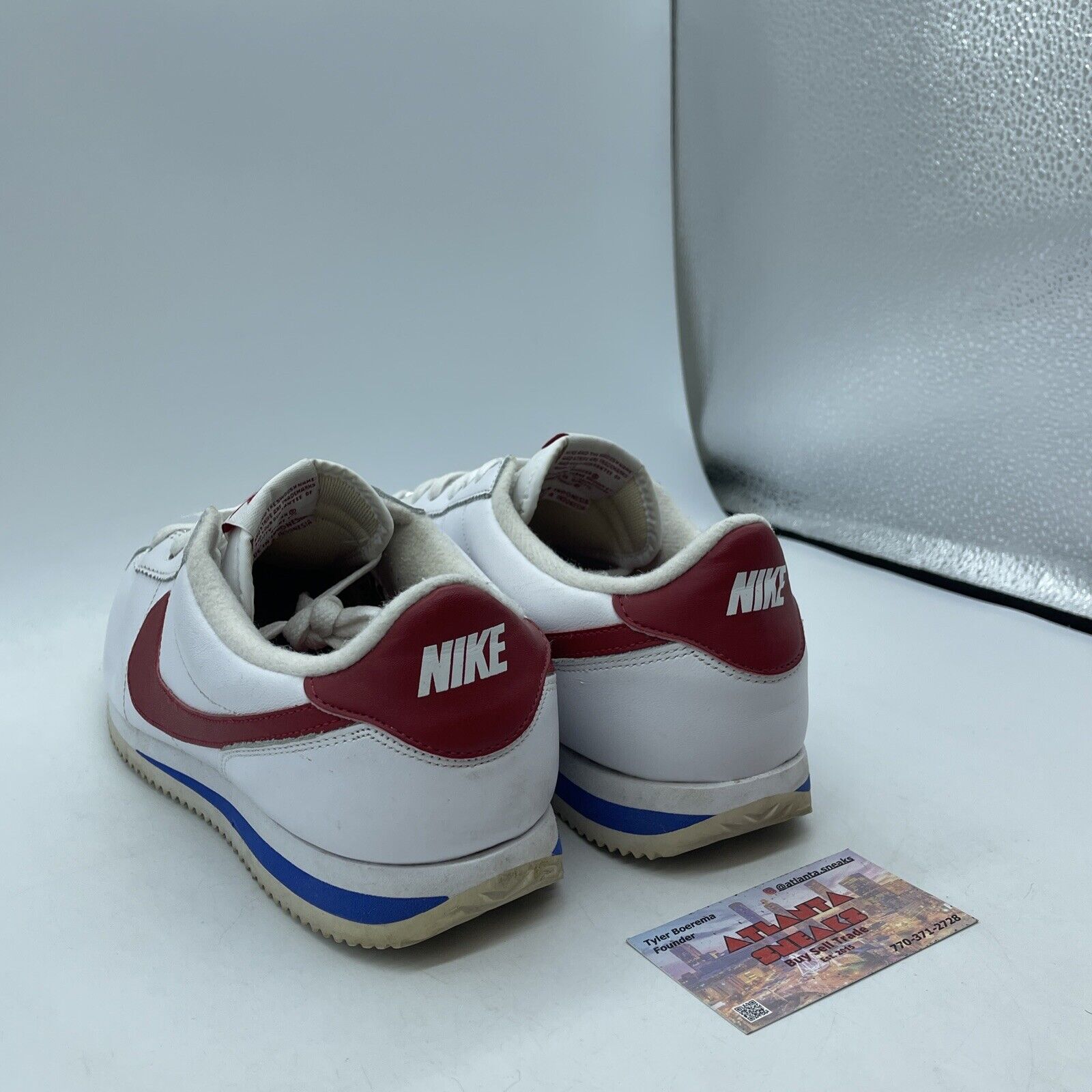 Size 10 - Nike Cortez Basic Leather OG Forrest Gump Red Blue White (882254-164)