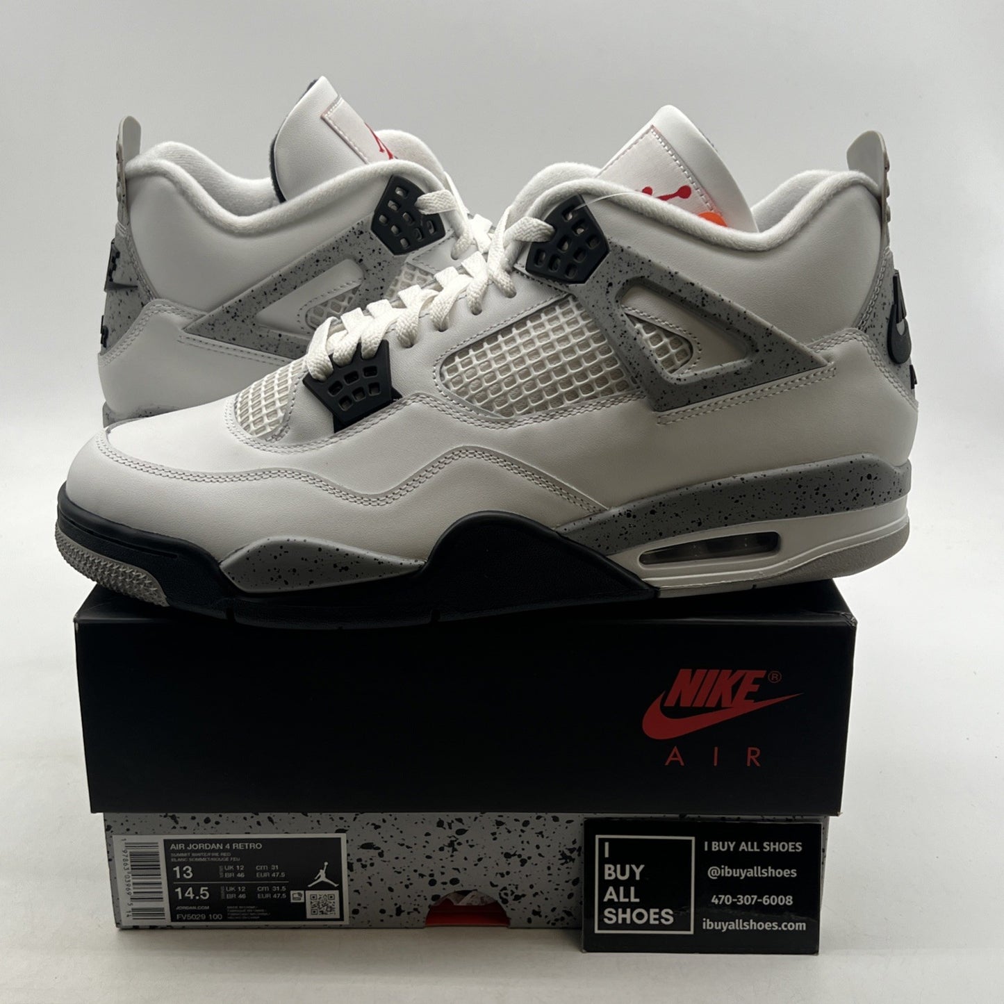 Size 13 - Air Jordan 4 Retro OG 2025 White Cement (FV5029-100)