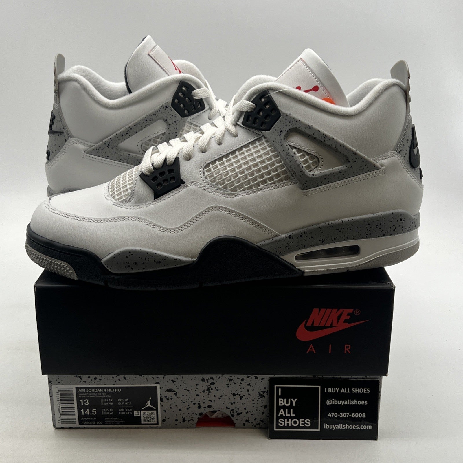 Size 13 - Air Jordan 4 Retro OG 2025 White Cement (FV5029-100)