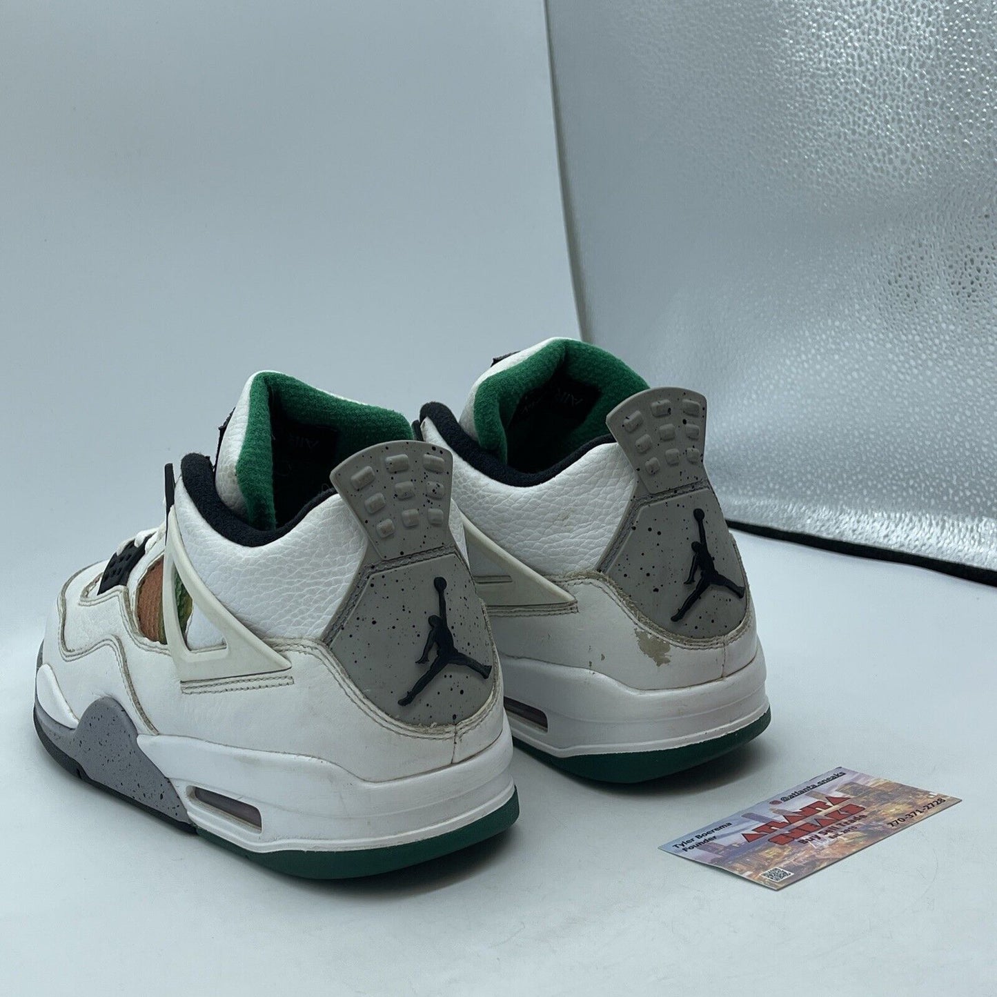 Size 10W - Air Jordan 4 Retro Rasta Green Gray White Orange (AQ9129-100)