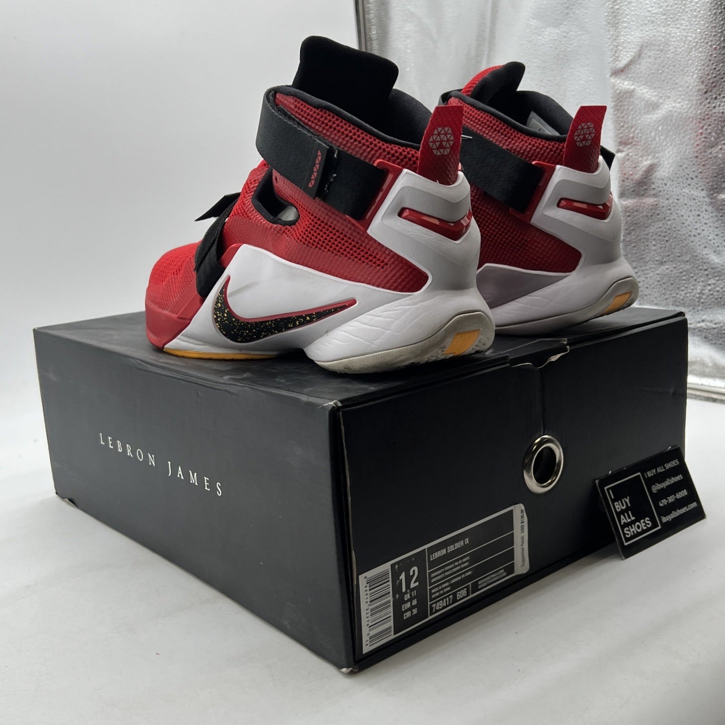 Size 12 - Nike LeBron Soldier 9 University Red (749417-606)
