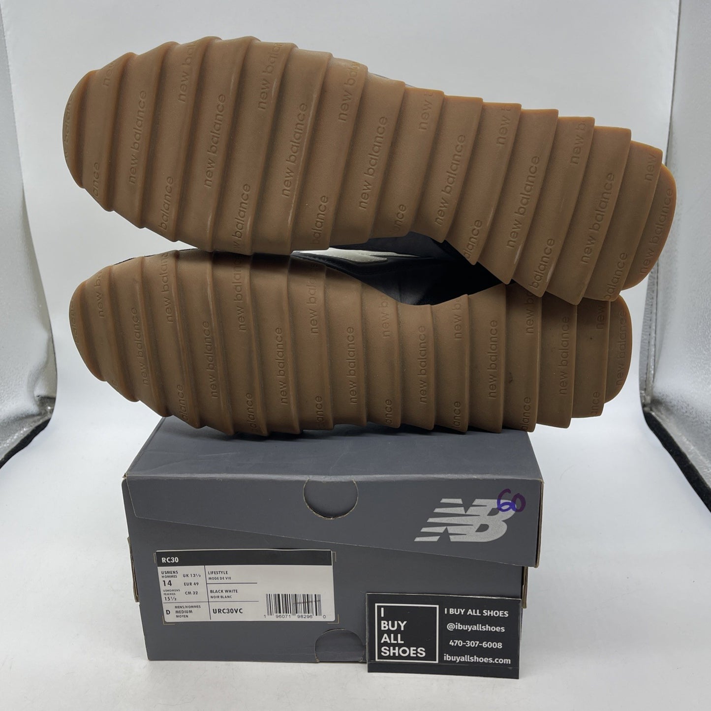 Size 14 - New Balance RC30 Black Sea Salt (URC30VC)