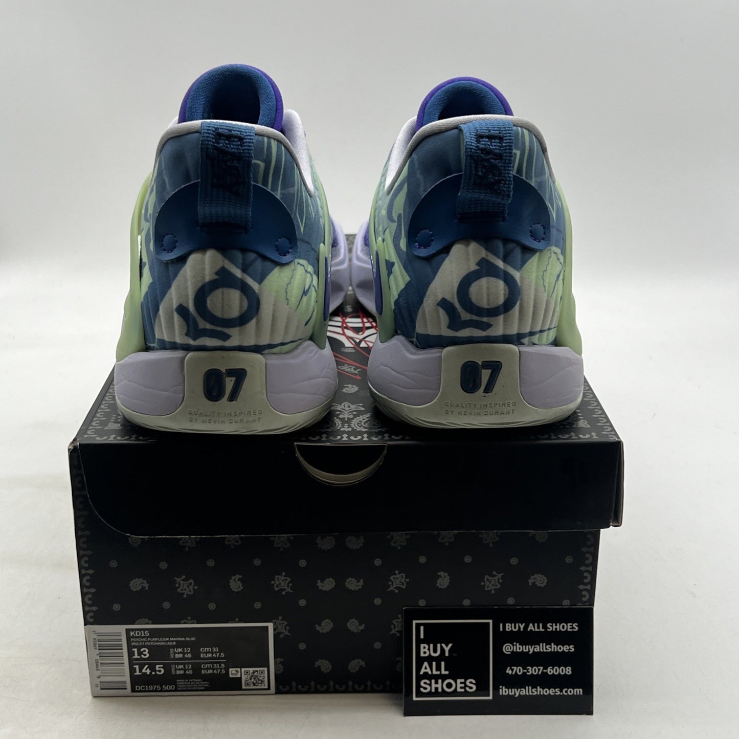 Size 13 - Nike KD 15 'Nightmare 2022' "Pyschic Purple/Marina Blue" (DC1975-500)