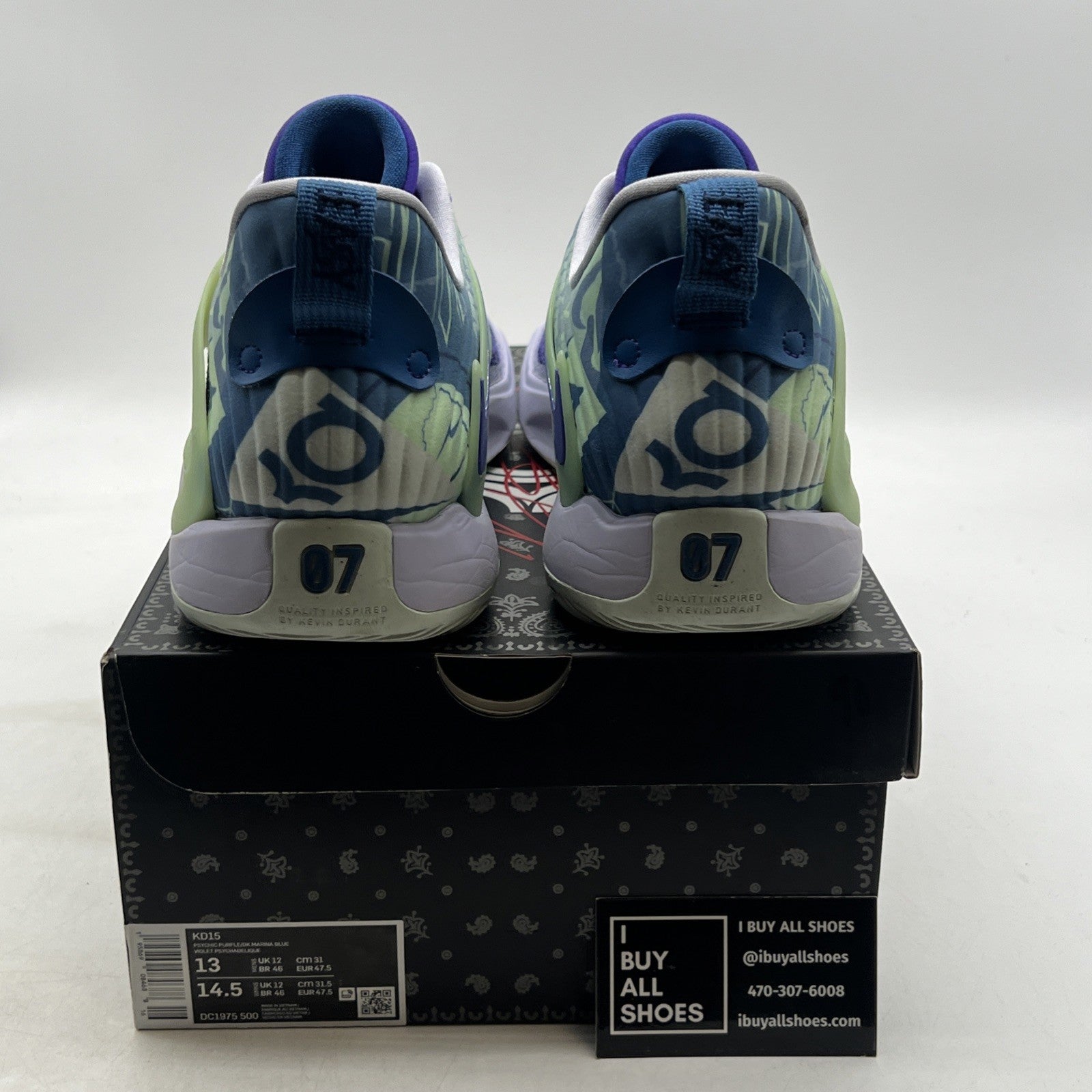 Size 13 - Nike KD 15 'Nightmare 2022' "Pyschic Purple/Marina Blue" (DC1975-500)