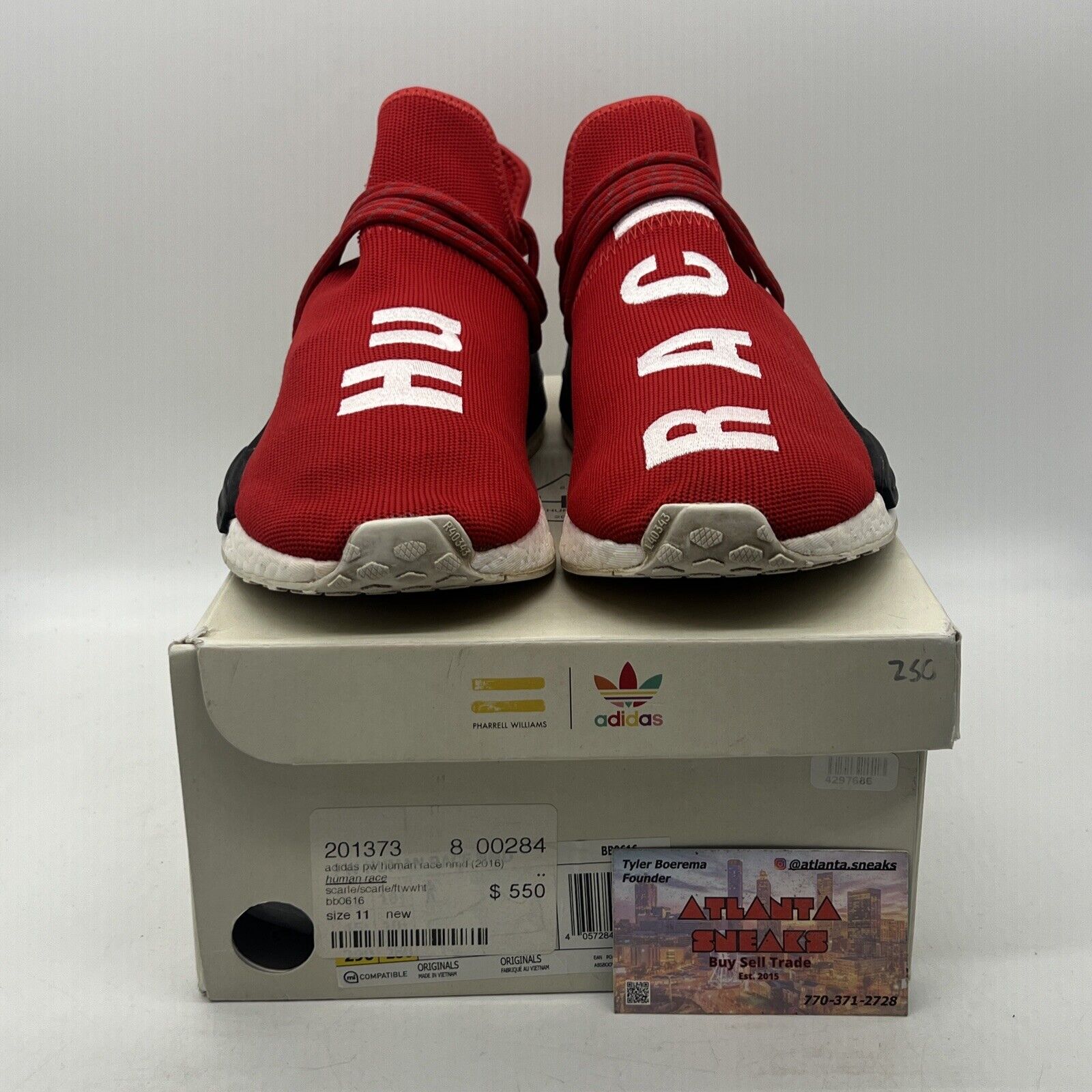 Size 11 - adidas Pharrell x NMD Human Race Red White Black (BB0616)